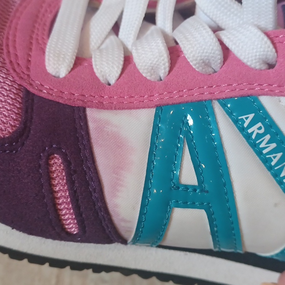 Armani Exchange Purple/Pink Sneakers - Picture 11 of 14